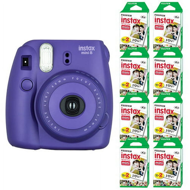 Fujifilm Mini 8 Instax Camera Grape with 8 Packs of 20 Film