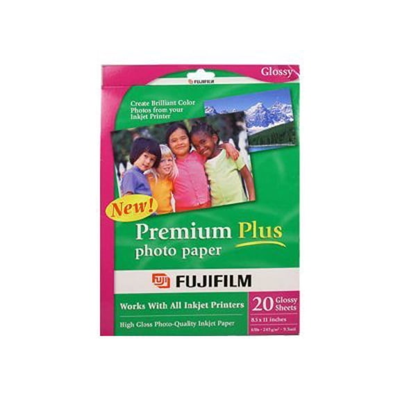 Fujifilm Premium Plus - Glossy - Letter A Size (8.5 in x 11 in) 20 sheet(s) photo paper