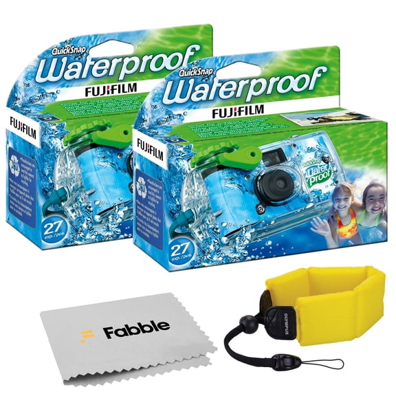 Fujifilm Quick Snap Waterproof 35mm Single Use Camera 2 pack | Floating Handle