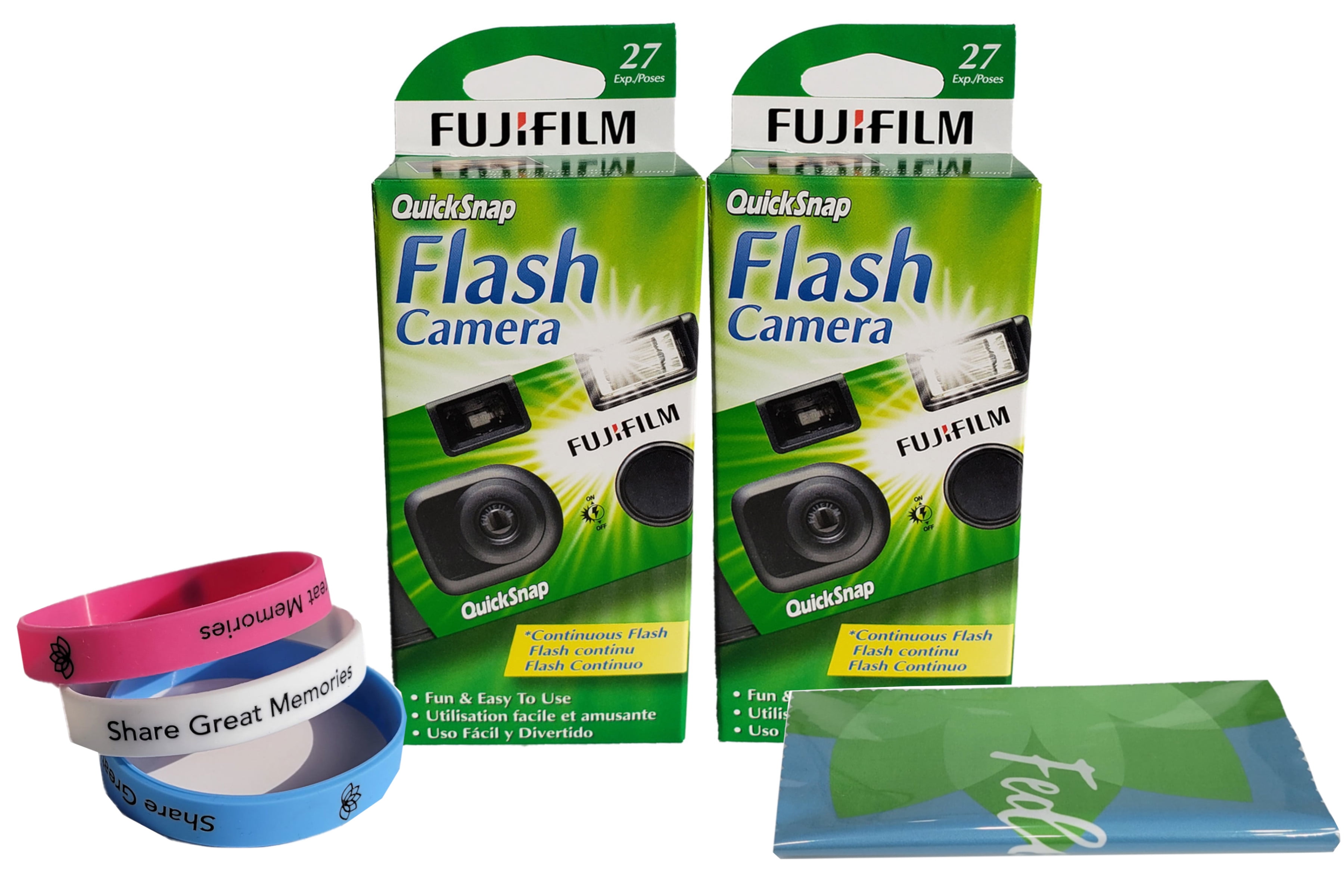 Fujifilm QuickSnap 7033661 Disposable Camera (2 Pack) Plus a Bonus