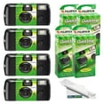 thumbnail image 1 of Fujifilm QuickSnap Flash 400 Disposable 35mm Camera (4 pack) + PixiBytes Microfiber Cloth, 1 of 4