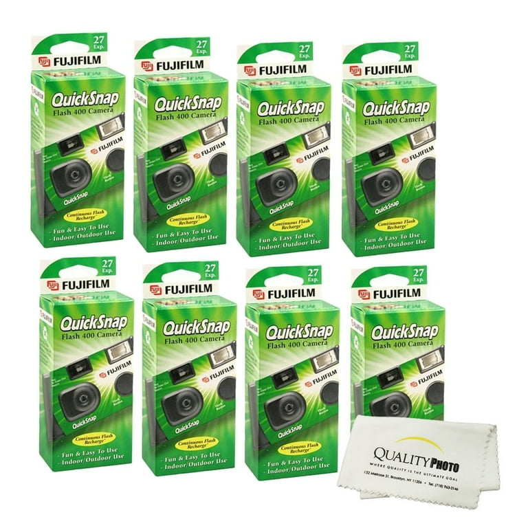 Fujifilm QuickSnap Flash 400 - Disposable 35mm Camera (8 Pack
