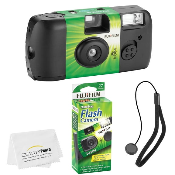 Fujifilm QuickSnap Flash 400 Disposable 35mm Camera + Quality Photo Microfiber Cloth