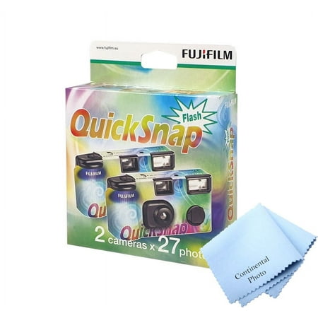 Fujifilm QuickSnap Flash 400 35mm Single-Use Disposable Camera with Flash, 27 Exposures, 2-Pack