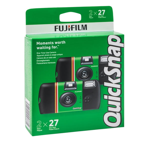 Fujifilm QuickSnap One Time Use 35mm Camera with Flash, 2 Pack