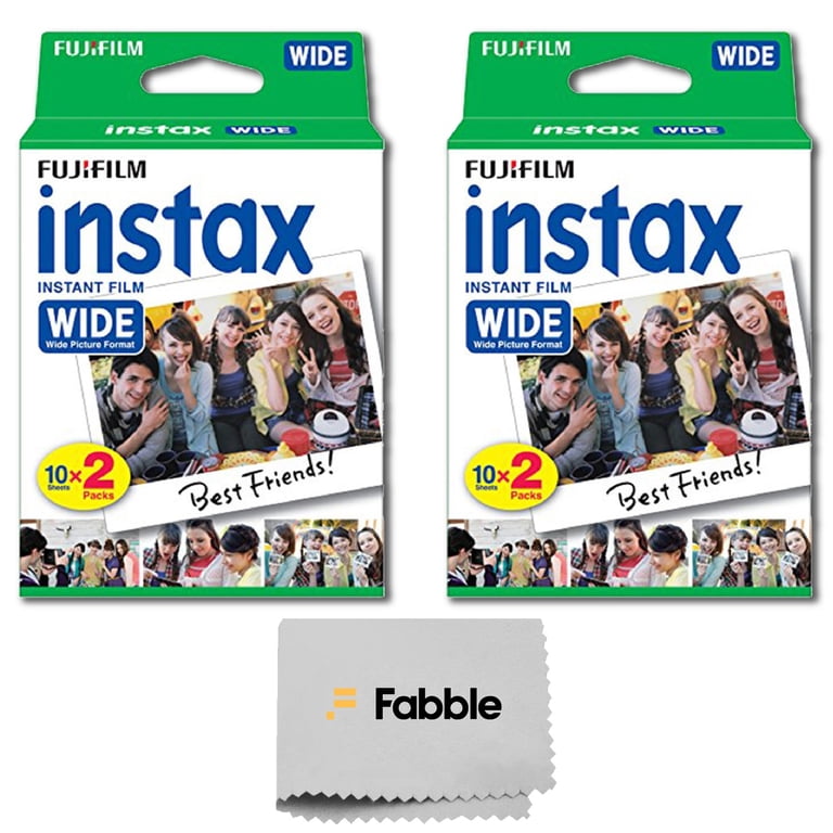 FUJI FILM JZ1G742 2本パック Fujifilm Wide Instant Film Twin Pack X2 (40 Sheets) + Camera and