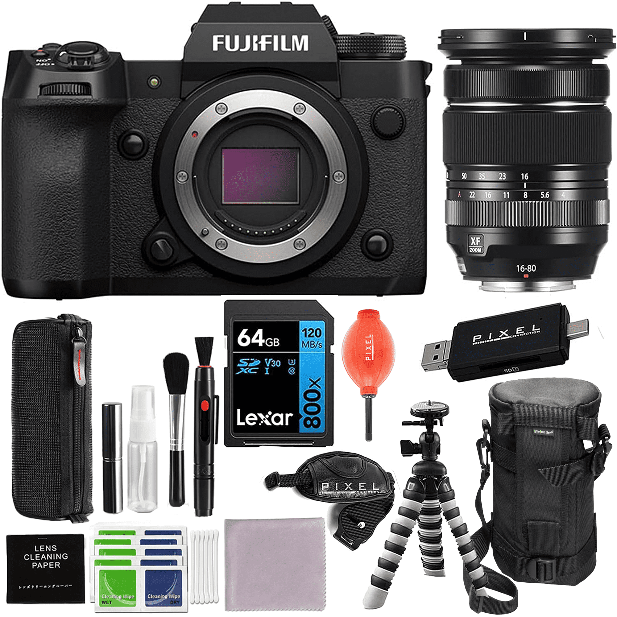 Fujifilm XH2 Mirrorless Camera with XF1680mm Lens Black with