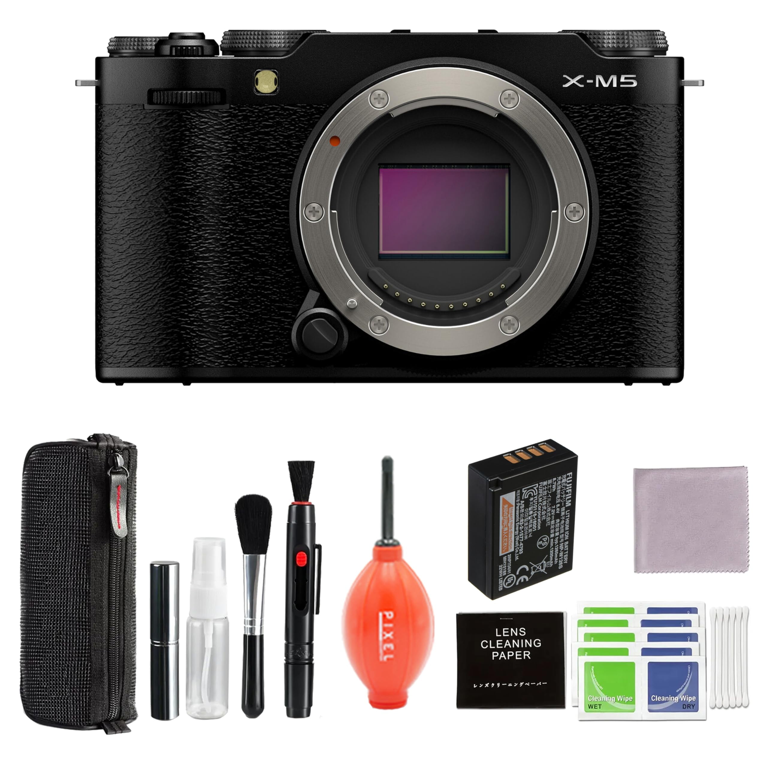 【美品】FUJIFILM X-M5 XF16F2.8 XC50-230セット Fujifilm X-M5 Mirrorless Camera (Black) Bundle with Additional