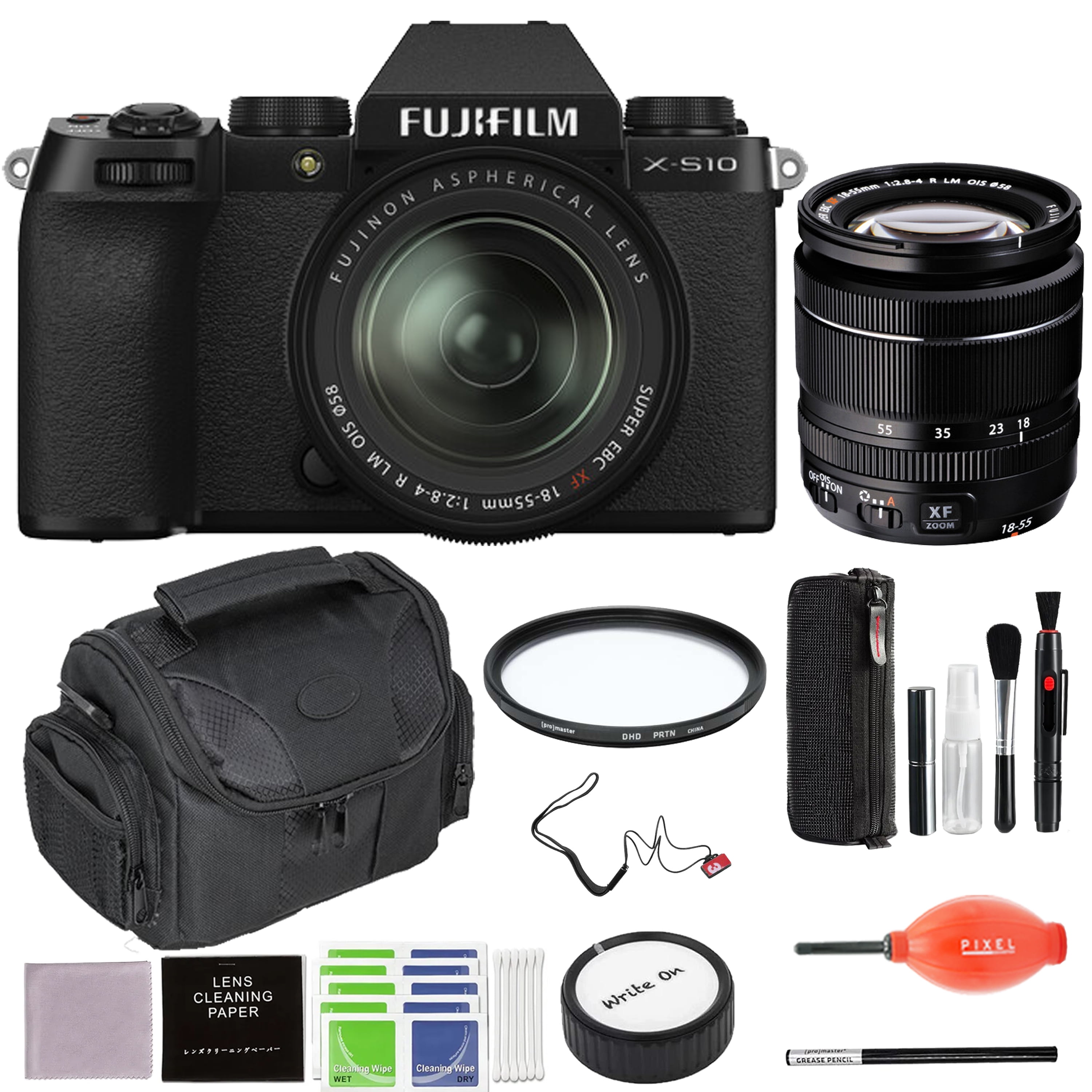 Fujifilm X-S10 Mirrorless Camera with 18-55mm Lens Bundle with Advanced ...