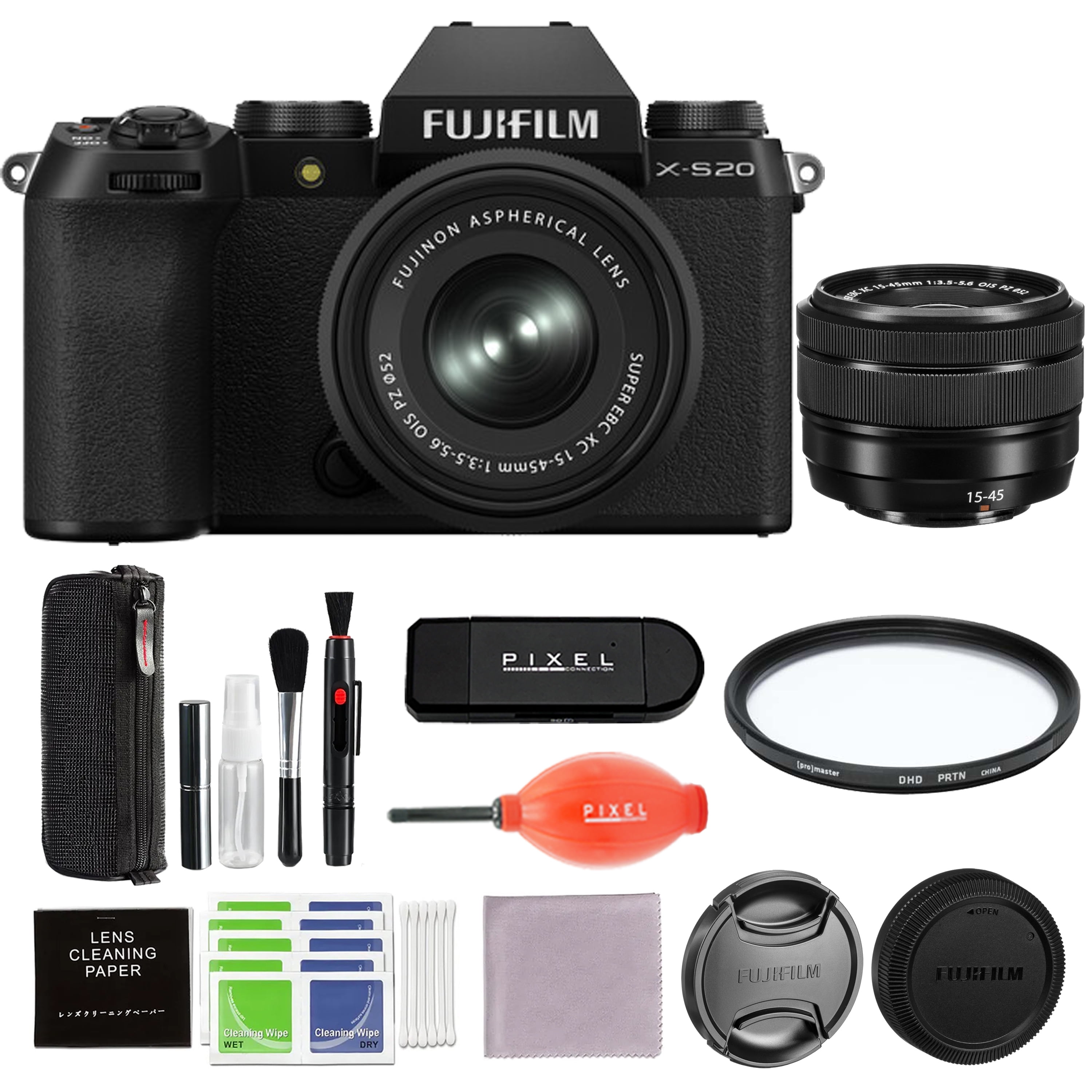 Fujifilm X-S20 Mirrorless Digital Camera XC15-45mm Lens Bundle