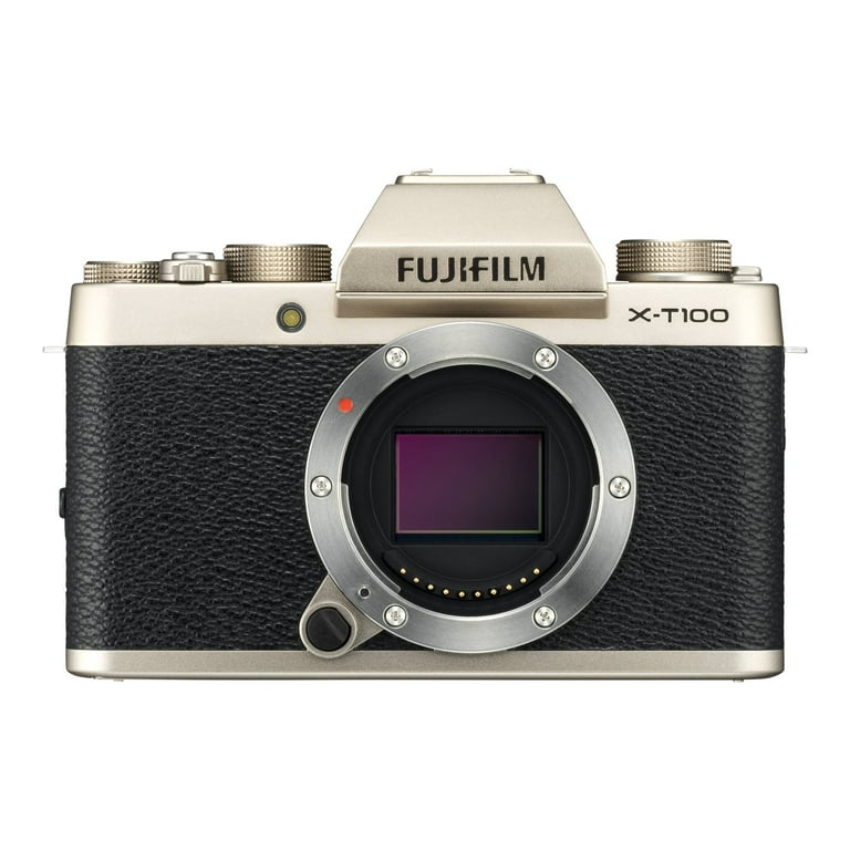 FUJIFILM X-T100 レンズキット [シャンパンゴールド] Fujifilm X-T100 Mirrorless Digital Camera - Champagne Gold - (X