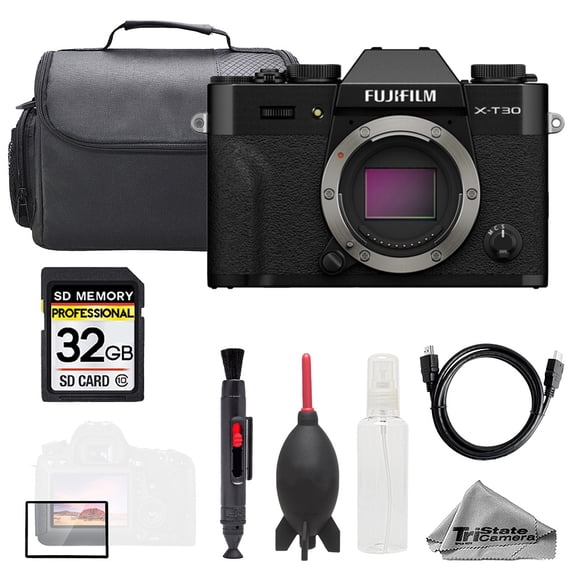 Fujifilm X-T30 III Mirrorless Camera (Black) + 32GB + Bag+ Screen Protector- Basic Kit (International Version)