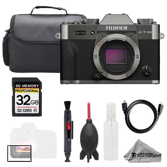 Fujifilm X-T30 III Mirrorless Camera (Charcoal Silver) + 32GB + Bag+ Screen Protector- Basic Kit