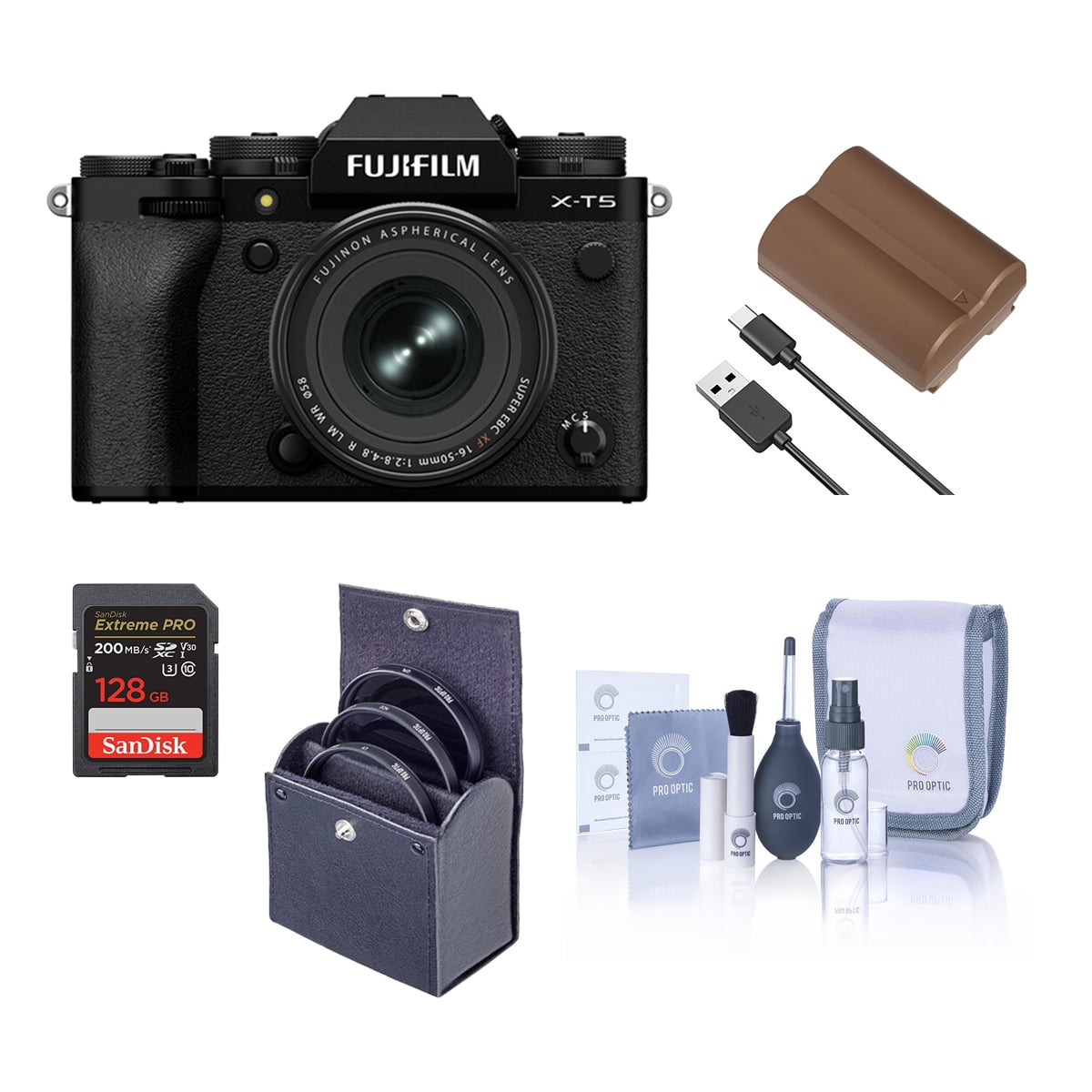 Fujifilm X-T5 Mirrorless Camera, Black with XF 16-50mm f/2.8-4.8 R LM ...