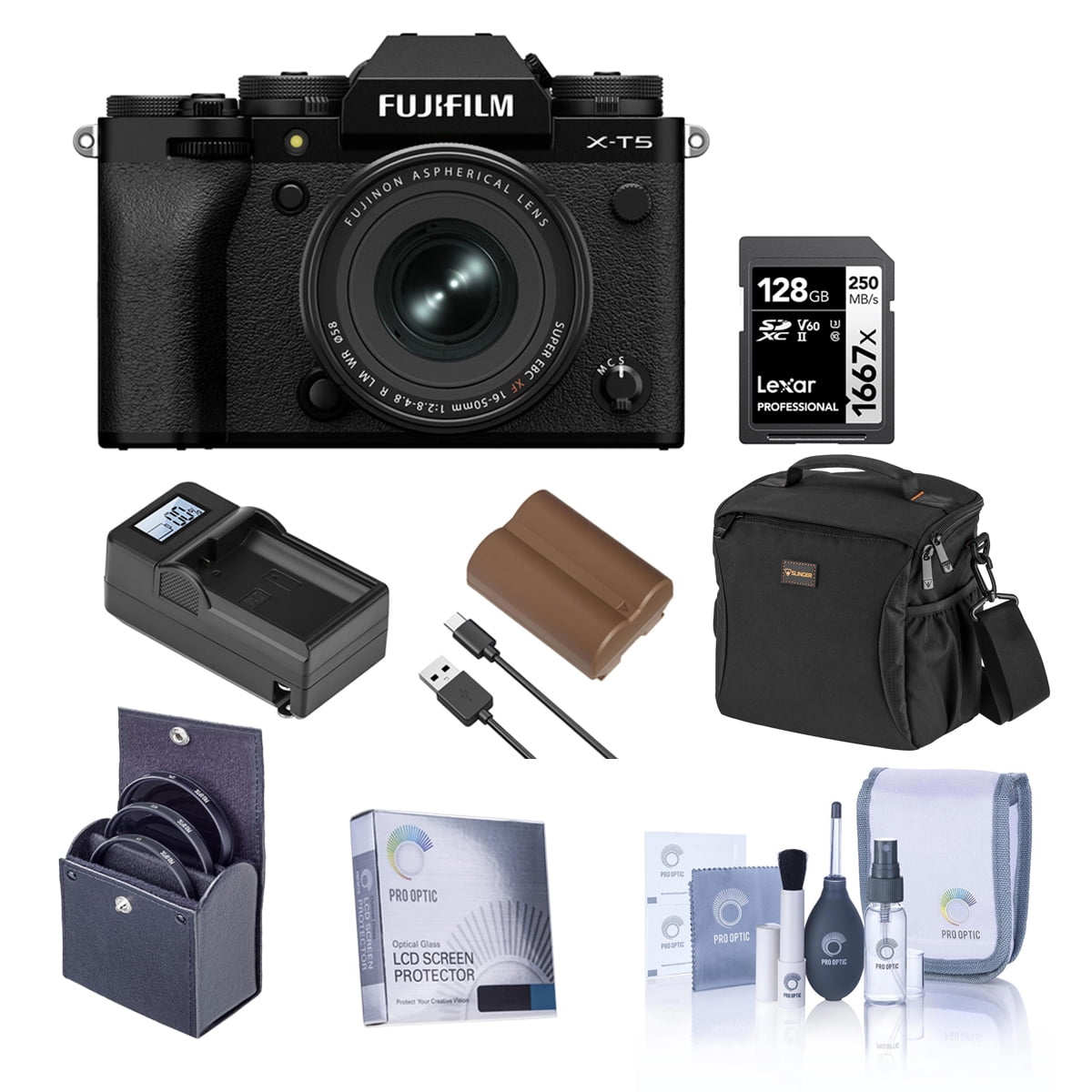 Fujifilm X-T5 Mirrorless Camera, Black with XF 16-50mm f/2.8-4.8 R LM ...