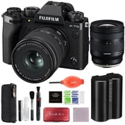Fujifilm X-T5 Mirrorless Camera with XF 16-50mm f/2.8-4.8 Lens Black and with Tamron 11-20MM F/2.8 DI III-A RXD for Fujifilm X Bundle with Advanced Accessories