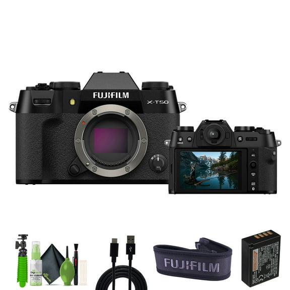 Fujifilm X-T50 Mirrorless Digital Camera + Accessories - Black