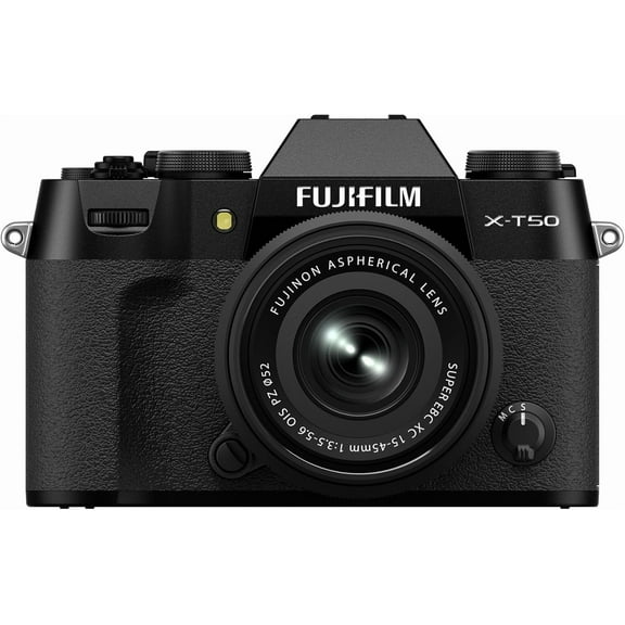 Fujifilm X-T50 Mirrorless Digital Camera XC15-45mmF3.5-5.6 OIS PZ Lens Kit - Black #16954033