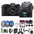 thumbnail image 1 of Fujifilm X-T50 Mirrorless Digital Camera XF16-50mmF2.8-4.8 R LM WR Lens Bundle Kit With 64GB Memory Card + Camara Bag + Cleaning kit + Micro HDMI Cable + More Accessories - Black, 1 of 8