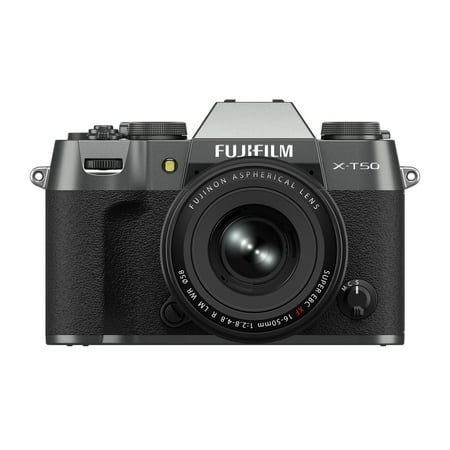 Fujifilm - X-T50 Mirrorless Camera with XF16-50MMF2.8-4.8 R LM WR Lens - Charcoal Silver