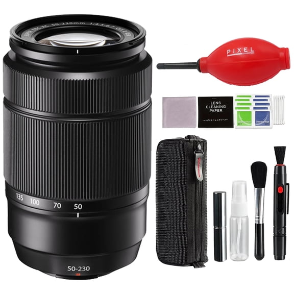 Fujifilm XC 50-230mm f/4.5-6.7 OIS II Lens (Black) with Advance Accessories and Travel Bundle | Fuji XC 50-230mm