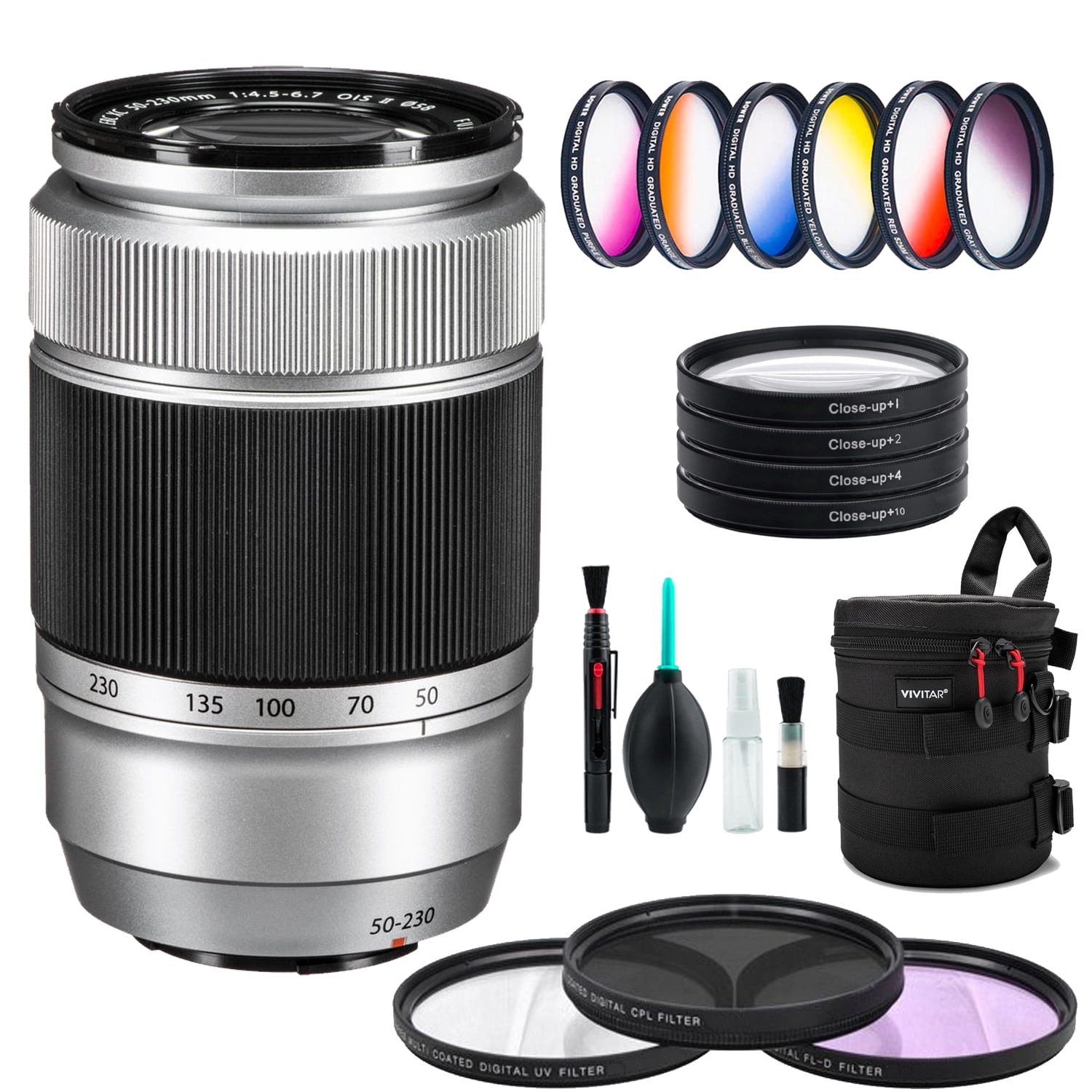 Fujifilm XC 50-230mm f/4.5-6.7 OIS II Lens (Silver) 16460771 + 