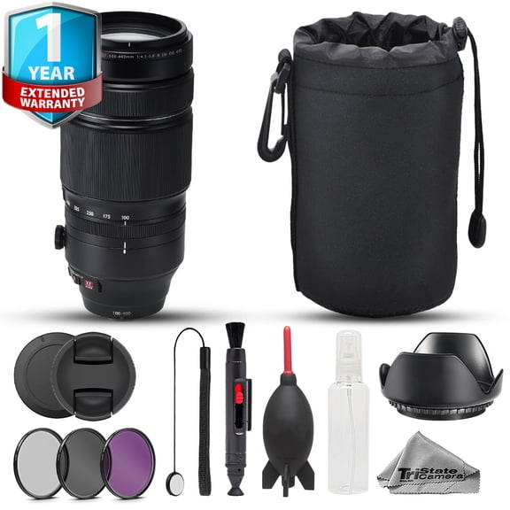 Fujifilm XF 100-400mm f/4.5-5.6 R LM OIS WR Lens - 10pc Advanced Bundle + 1 Yr Warranty