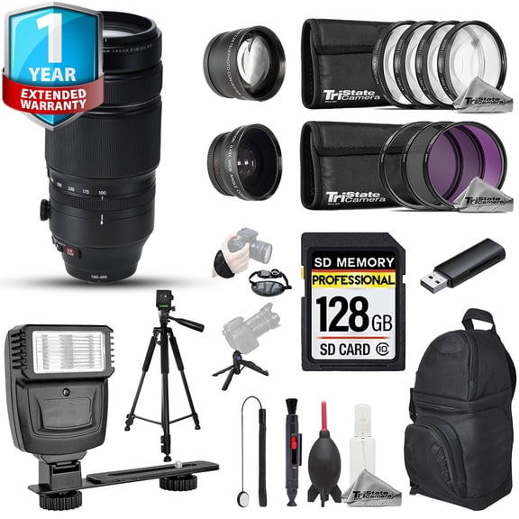 Fujifilm XF 100-400mm f/4.5-5.6 R LM OIS WR Lens - 20pc 128GB Pro Kit + 1 Yr Warranty
