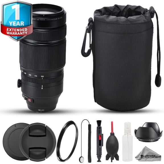 Fujifilm XF 100-400mm f/4.5-5.6 R LM OIS WR Lens - 8pc Starter Kit + 1 Yr Warranty