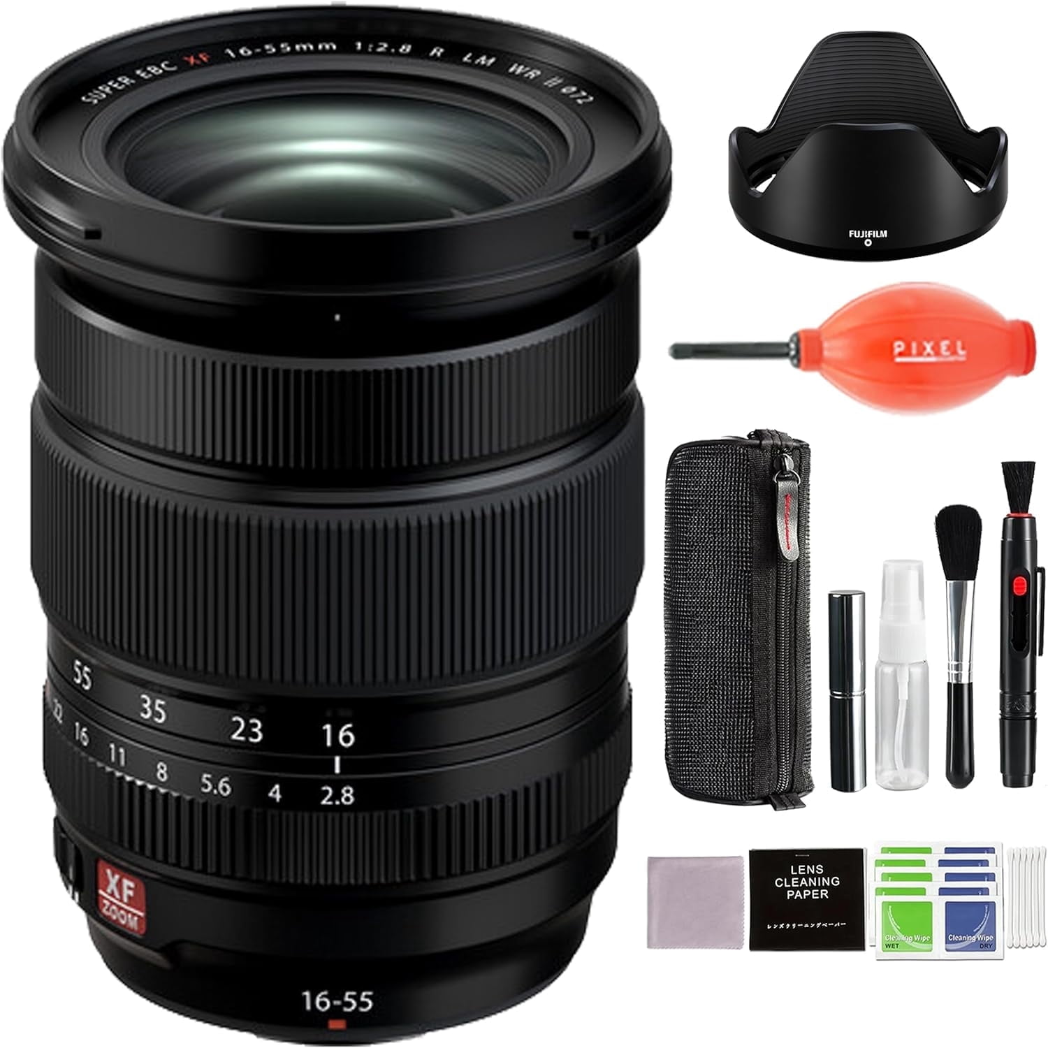 Fujifilm XF 16-55mm f/2.8 R LM WR II Lens Bundle with Pixel
