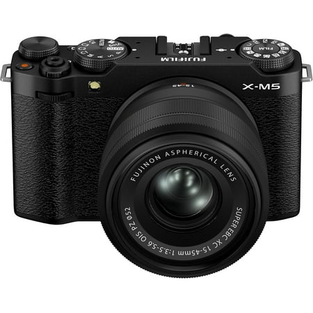 Fujifilm - X-M5 Body with XC15-45mmF3.5-5.6 OIS PZ Lens Kit - Black