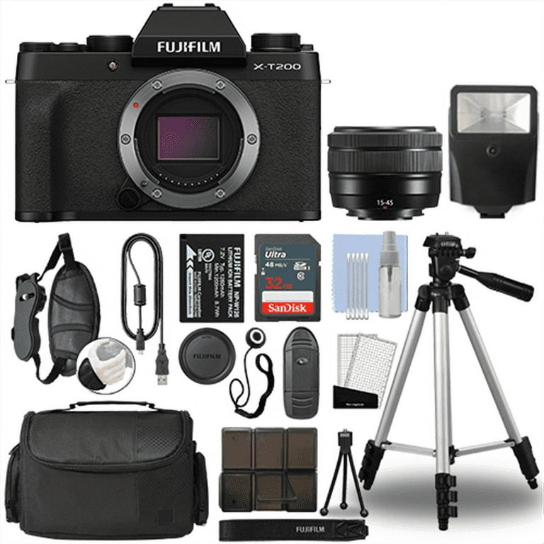 Fujifilm XT200 4K Mirrorless Digital Camera & 15-45mm Lens Black +