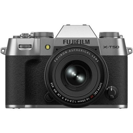 Fujifilm - X-T50 Mirrorless Camera with XF16-50MMF2.8-4.8 R LM WR Lens - Silver