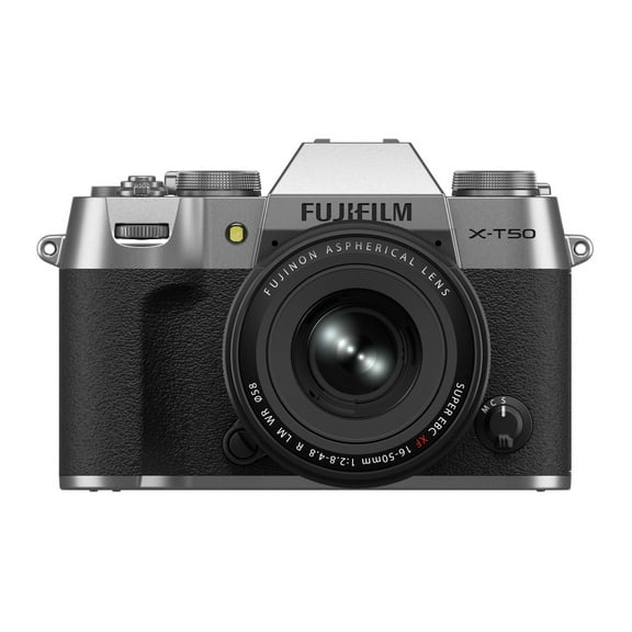 Fujifilm X-T50 Mirrorless Camera (Silver) with XF 16-50mm f/2.8-4.8 Lens 40MP X-Trans CMOS 5 HR Sensor 6.2K Video Weather Resistant Lens