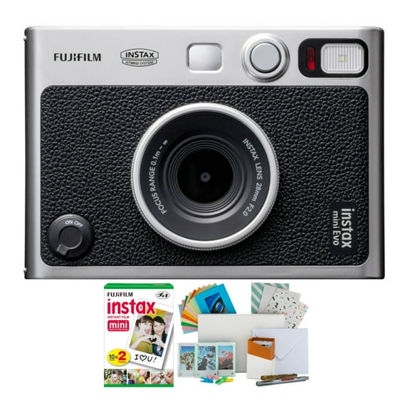 Fujifilm instax Mini EVO Instant Camera with Instax Film (20 Exp) & Photobox Kit