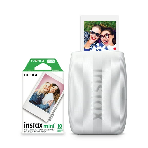 Fujifilm instax Mini Link 3 Smartphone Wireless Printer with 10 pack Film, Clay White (Value Pack)
