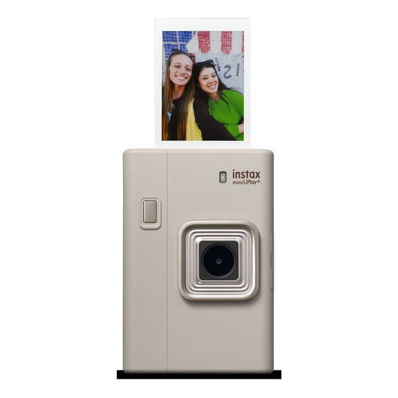 Fujifilm instax Mini Liplay + Hybrid Instant Camera, Sand Beige