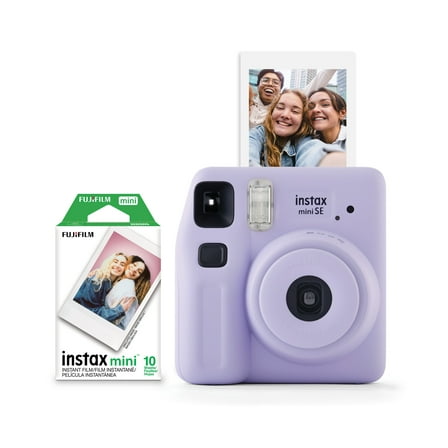 Fujifilm Instax Mini SE Instant Camera with Bonus 10 Pack Mini Film, Lavender (Value Pack)
