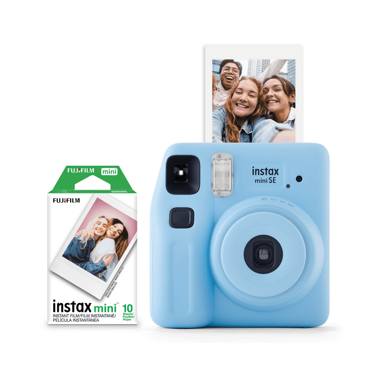 Fujifilm instax Mini SE Instant Camera with Bonus 10 pack Mini Film, Light  Blue