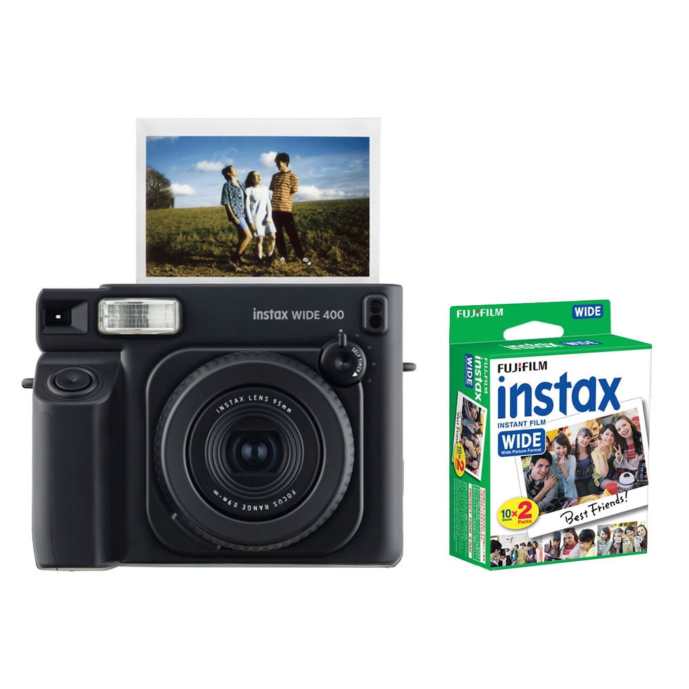 Fujifilm instax Wide 400 Instant Film Camera (Jet Black) + instax Fujifilm instax Wide 400 Instant Film Camera (Jet Black) + instax