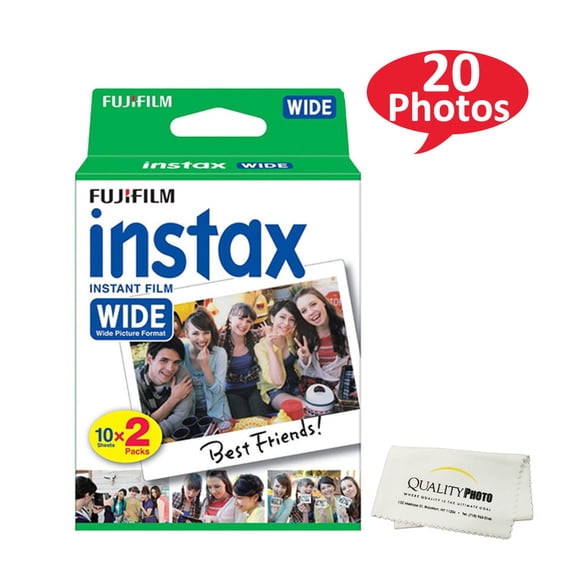Fujifilm instax Wide Instant Film 2 Pack (20 Exposures) for use with Fujifilm instax Wide 300, 200, and 210 cameras