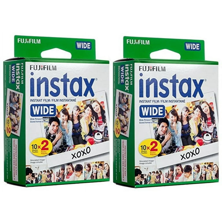 Fujifilm Instax Wide Instant Film 4 Pack (40 Exposures) for Use with Fujifilm Instax Wide 300, 200, and 210 Cameras