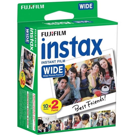Fujifilm instax Wide Instant Film 4 Pack (40 Exposures) for use with Fujifilm instax Wide 300, 200, and 210 cameras