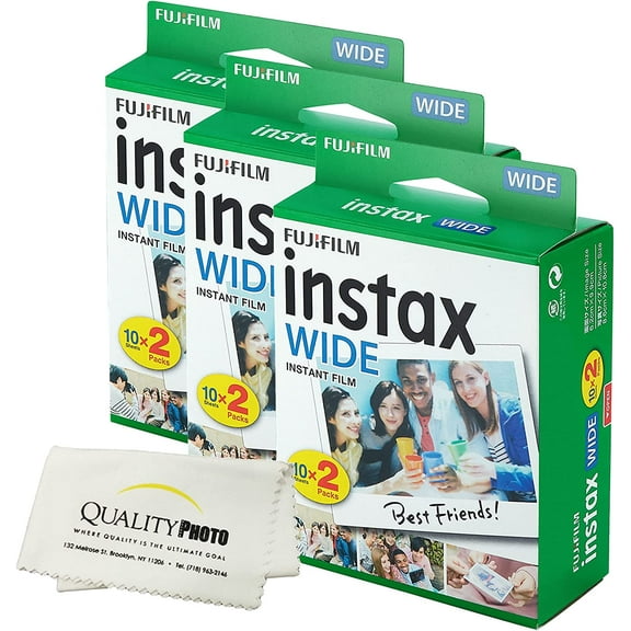 Fujifilm instax Wide Instant Film 6 Pack (60 Exposures) for Fujifilm instax Wide 300, 200, and 210 cameras