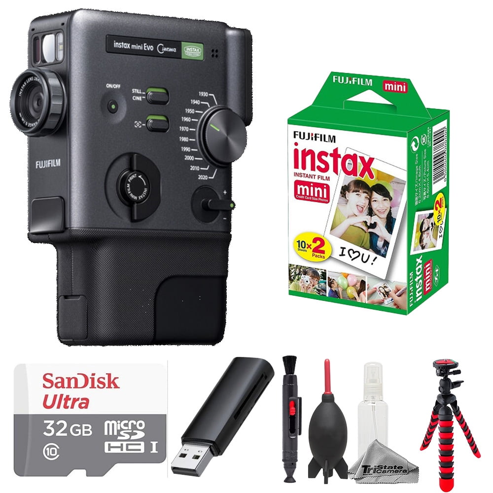 Fujifilm instax mini Evo Cinema Hybrid Instant Camera + 1-Pack