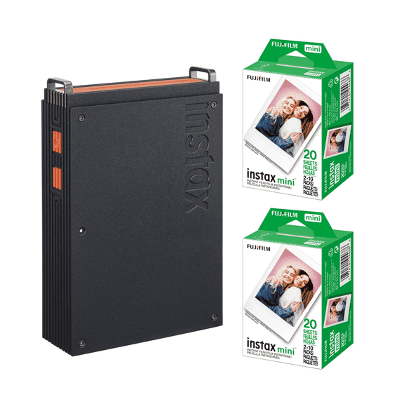 Fujifilm instax mini Link+ Smartphone Printer Bundle with Twin Film Pack (20 Exposures) (3 Items)