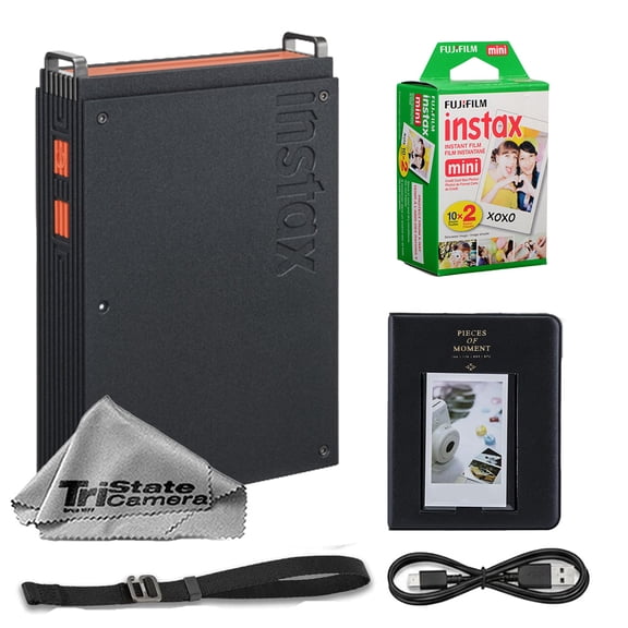 Fujifilm instax mini Link+ Smartphone Printer w/ instax Mini Instant Color Film Twin-Pack (20 Exposures) + Mini Photo Album