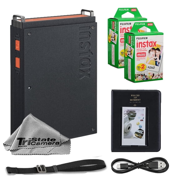 Fujifilm instax mini Link+ Smartphone Printer w/ instax Mini Instant Color Film Twin-Pack (40 Exposures) + Mini Photo Album