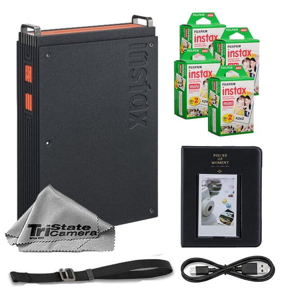 Fujifilm instax mini Link+ Smartphone Printer w/ instax Mini Instant Color Film Twin-Pack (80 Exposures) + Mini Photo Album