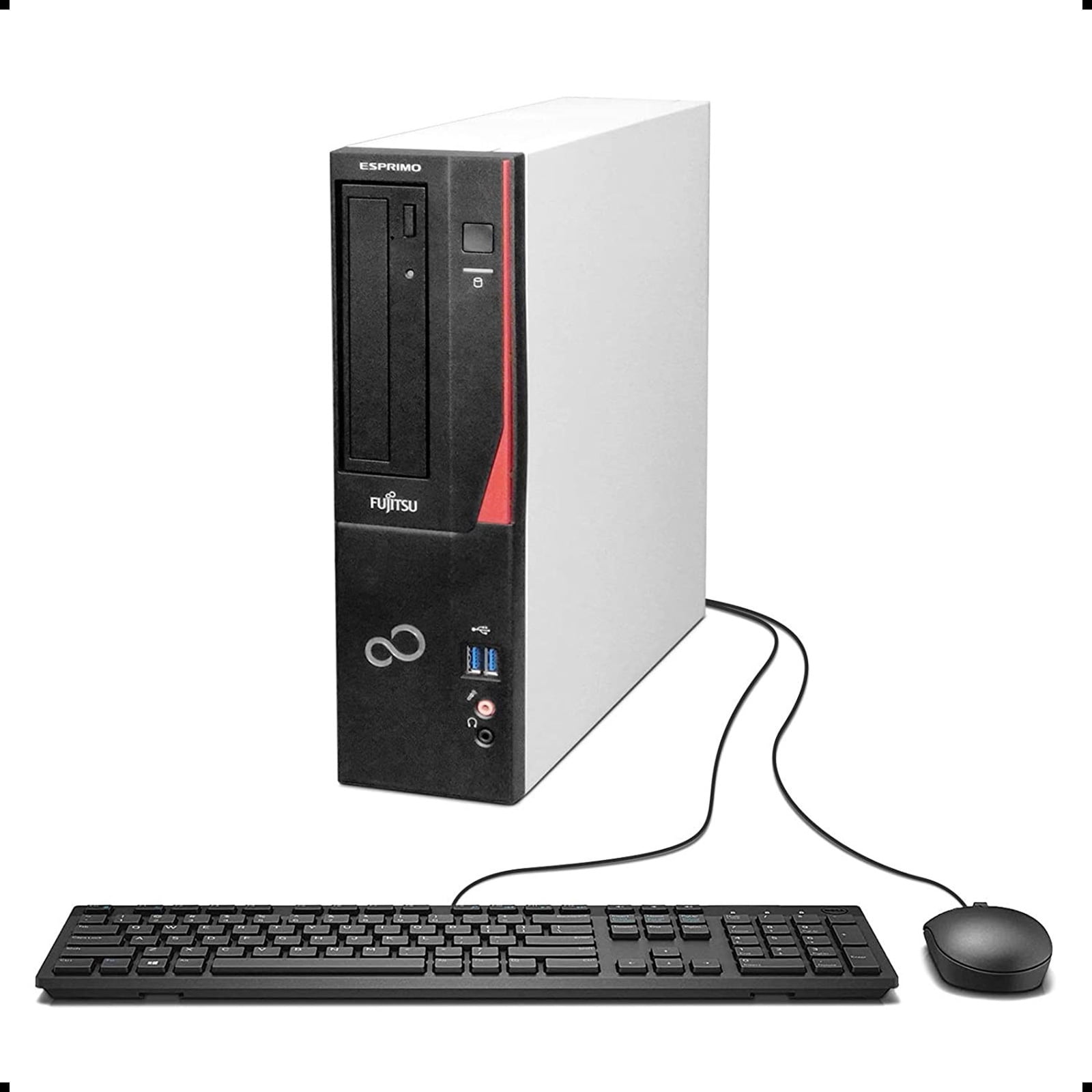 Fujitsu Esprimo D583 SFF Desktop Computer PC, Intel Quad Core i5-4590 up to  3.9GHz, 8G DDR3, 512G SSD, DVD, WiFi, BT, 4K Support, DVI, VGA, Windows 10 